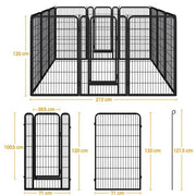 Yaheetech 12 Panels Iron Dog Cat Exercise Barrier Dog Pen Dog Playpen 12 Panels Iron Dog Cat Exercise Barrier Dog Pen Dog Playpen
