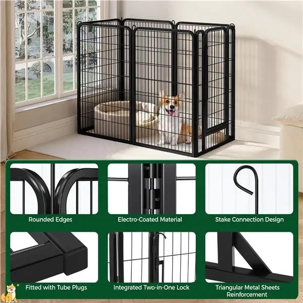 Yaheetech 12 Panels Iron Dog Cat Exercise Barrier Dog Pen Dog Playpen 12 Panels Iron Dog Cat Exercise Barrier Dog Pen Dog Playpen
