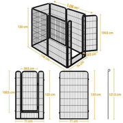 Yaheetech Set of 3 - 6 Panels Heavy Duty Dog Playpen Metal Dog Pen Pet Fence Set of 3 - 6 Panels Heavy Duty Dog Playpen Metal Dog Pen Pet Fence
