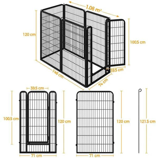 Yaheetech Set of 3 - 6 Panels Heavy Duty Dog Playpen Metal Dog Pen Pet Fence Set of 3 - 6 Panels Heavy Duty Dog Playpen Metal Dog Pen Pet Fence