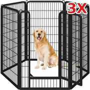 Yaheetech 47.5 Inch Dog Playpen Panels With Door Black Iron Pet Fence Indoor Outdoor Yaheetech 47.5 Inch Dog Playpen Panels With Door