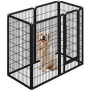 Yaheetech 47.5 Inch Dog Playpen Panels With Door Black Iron Pet Fence Indoor Outdoor Yaheetech 47.5 Inch Dog Playpen Panels With Door