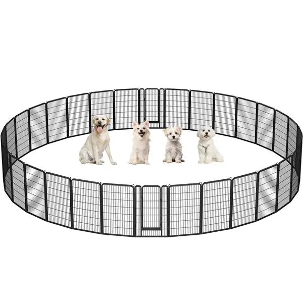 24 Panels 120CM Tall Dog Playpen Panels Pet Playpen Dog Pen Pet Fence by Yaheetech