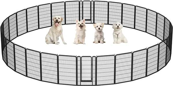 24 Panels 120CM Tall Dog Playpen Panels Pet Playpen Dog Pen Pet Fence by Yaheetech