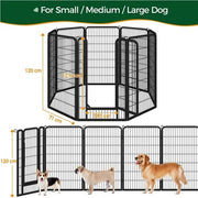 24 Panels 120CM Tall Dog Playpen Panels Pet Playpen Dog Pen Pet Fence by Yaheetech