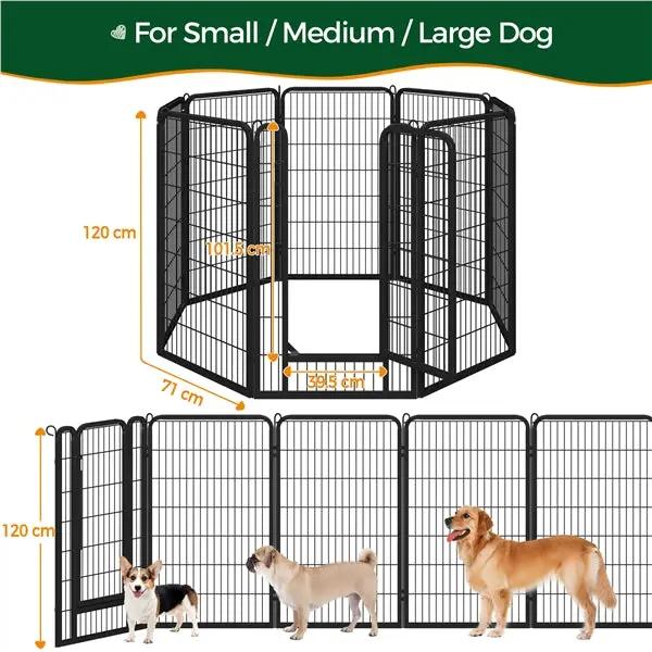 24 Panels 120CM Tall Dog Playpen Panels Pet Playpen Dog Pen Pet Fence by Yaheetech