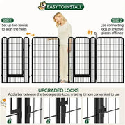 24 Panels 120CM Tall Dog Playpen Panels Pet Playpen Dog Pen Pet Fence by Yaheetech
