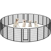 Yaheetech 47.5 Inch Dog Playpen Panels With Door Black Iron Pet Fence Indoor Outdoor Yaheetech 47.5 Inch Dog Playpen Panels With Door
