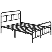 Yaheetech Vintage Iron Platform Bed Frame With High Headboard And Footboard Vintage Iron Platform Bed Frame with High Headboard