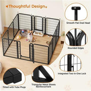 Yaheetech Yaheetech 16 Piece Heavy Duty Foldable Metal Dog Playpen With Door Yaheetech Foldable Metal Dog Playpen With Door