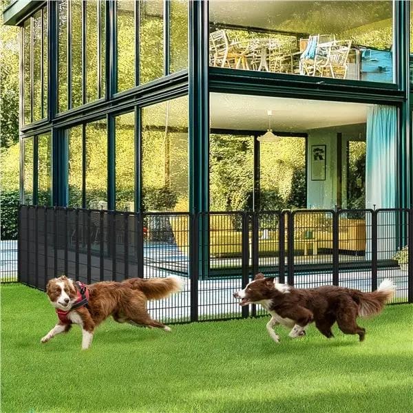 Yaheetech Yaheetech 80cm Tall Dog Playpen Panels 3 Pack Metal Pet Fence With Door Yaheetech 80cm Tall Dog Playpen Panels 3 Pack Fence