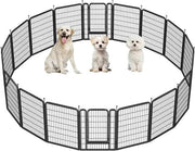 Yaheetech Yaheetech 16 Piece Heavy Duty Foldable Metal Dog Playpen With Door Yaheetech Foldable Metal Dog Playpen With Door