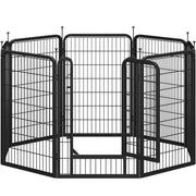 Yaheetech Yaheetech Foldable Metal Dog Playpen With Door Fence Panels Yaheetech Foldable Metal Dog Playpen With Door Fence