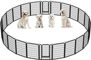 Yaheetech Yaheetech 80cm Tall Dog Playpen Panels 3 Pack Metal Pet Fence With Door Yaheetech 80cm Tall Dog Playpen Panels 3 Pack Fence