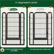 Yaheetech Yaheetech Foldable Metal Dog Playpen With Door Fence Panels Yaheetech Foldable Metal Dog Playpen With Door Fence