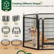 Yaheetech Yaheetech 16 Piece Heavy Duty Foldable Metal Dog Playpen With Door Yaheetech Foldable Metal Dog Playpen With Door