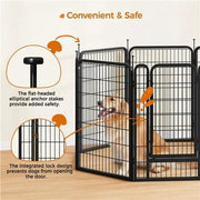 Yaheetech Yaheetech 16 Piece Heavy Duty Foldable Metal Dog Playpen With Door Yaheetech Foldable Metal Dog Playpen With Door