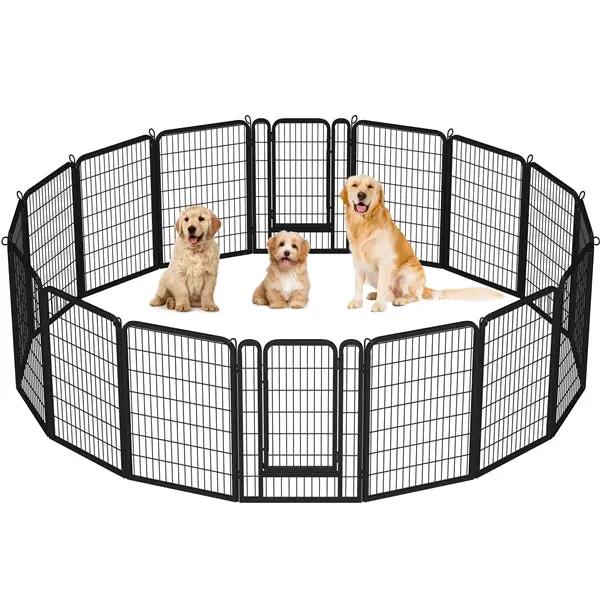 Yaheetech 16 Panels Metal Dog Playpen Metal Pet Pen Exercise Barrier Outdoor Indoor Fence 16 Panels Metal Dog Playpen Metal Pet Pen Exercise Barrier Outdoor Indoor Fence