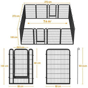 Yaheetech 16 Panels Metal Dog Playpen Metal Pet Pen Exercise Barrier Outdoor Indoor Fence 16 Panels Metal Dog Playpen Metal Pet Pen Exercise Barrier Outdoor Indoor Fence
