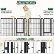 Yaheetech 16 Panels Metal Dog Playpen Metal Pet Pen Exercise Barrier Outdoor Indoor Fence 16 Panels Metal Dog Playpen Metal Pet Pen Exercise Barrier Outdoor Indoor Fence
