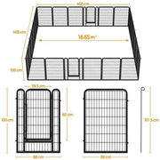 Yaheetech 24 Panels 100cm Heavy Duty Dog Pen Pet Playpen Dog Fence 24 Panels 100cm Heavy Duty Dog Pen Pet Playpen Dog Fence