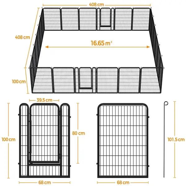 Yaheetech 24 Panels 100cm Heavy Duty Dog Pen Pet Playpen Dog Fence 24 Panels 100cm Heavy Duty Dog Pen Pet Playpen Dog Fence