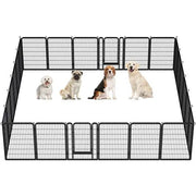 Yaheetech 24 Panels 100cm Heavy Duty Dog Pen Pet Playpen Dog Fence 24 Panels 100cm Heavy Duty Dog Pen Pet Playpen Dog Fence