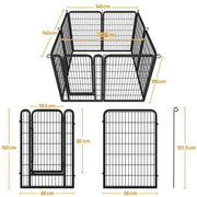 32 Panels Metal Pet Playpen Dog Pen PlayPen Pet Fence by Yaheetech