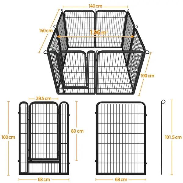 32 Panels Metal Pet Playpen Dog Pen PlayPen Pet Fence by Yaheetech