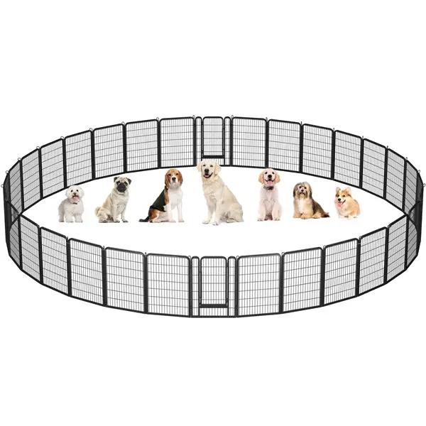 32 Panels Metal Pet Playpen Dog Pen PlayPen Pet Fence by Yaheetech