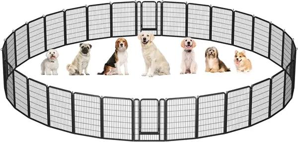 32 Panels Metal Pet Playpen Dog Pen PlayPen Pet Fence by Yaheetech