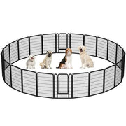 Yaheetech 40 Inch Dog Playpen Panels Black Steel Fence With Door Exercise Pen 40 Inch Dog Playpen Panels Black Steel Fence With Door