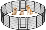 Yaheetech 40 Inch Dog Playpen Panels Black Steel Fence With Door Exercise Pen 40 Inch Dog Playpen Panels Black Steel Fence With Door