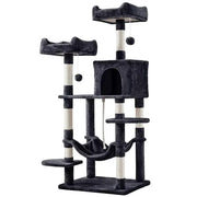 59″ Tall Multilevel Cat Tree with Condo & Plush Perch & Scratching Post by Yaheetech