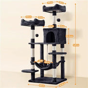 Yaheetech 59″ Tall Multilevel Cat Tree with Condo & Plush Perch & Scratching Post 59″ Tall Multilevel Cat Tree with Condo & Plush Perch & Scratching Post