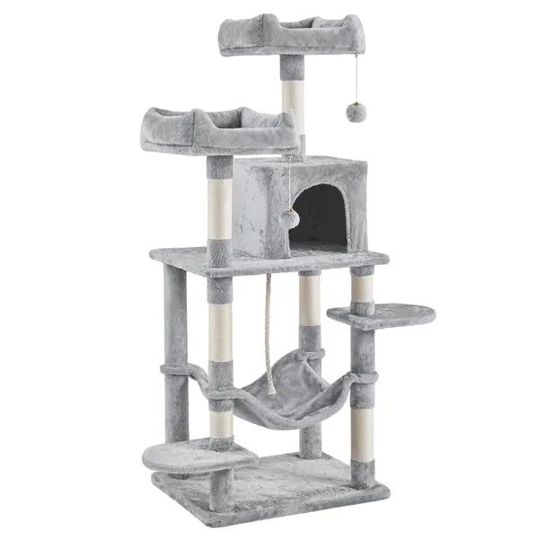 Multilevel Cat Tree Cat Tower Cat Scrathing Posts With Hammock by Yaheetech
