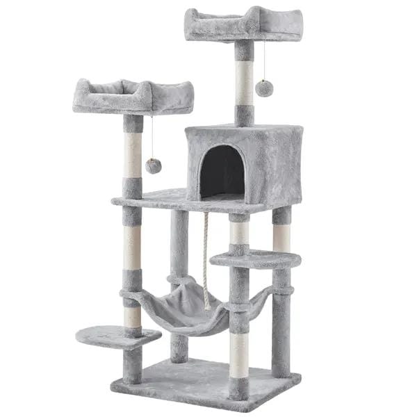 Multilevel Cat Tree Cat Tower Cat Scrathing Posts With Hammock by Yaheetech