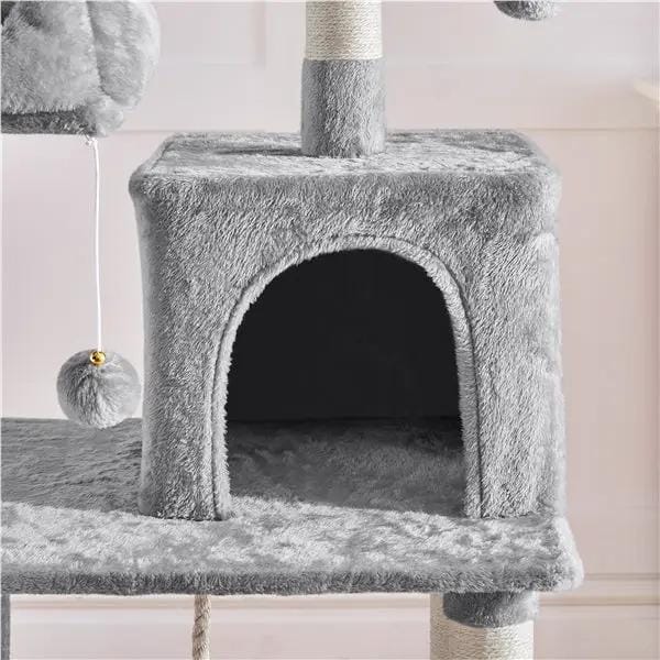 Multilevel Cat Tree Cat Tower Cat Scrathing Posts With Hammock by Yaheetech