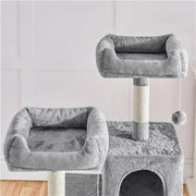Multilevel Cat Tree Cat Tower Cat Scrathing Posts With Hammock by Yaheetech
