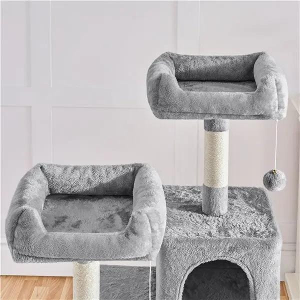 Multilevel Cat Tree Cat Tower Cat Scrathing Posts With Hammock by Yaheetech