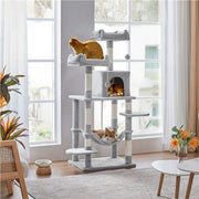 Multilevel Cat Tree Cat Tower Cat Scrathing Posts With Hammock by Yaheetech