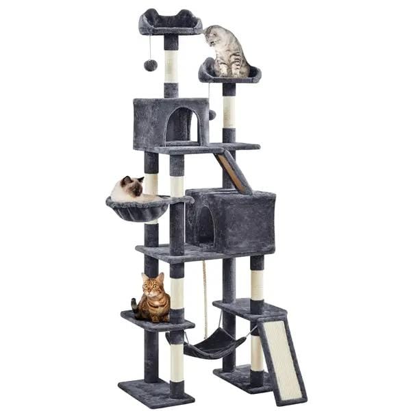 209cm H Cat Tree, Large Cat Tower, Multilevel Cat Tree by Yaheetech