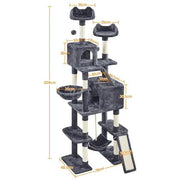 209cm H Cat Tree, Large Cat Tower, Multilevel Cat Tree by Yaheetech