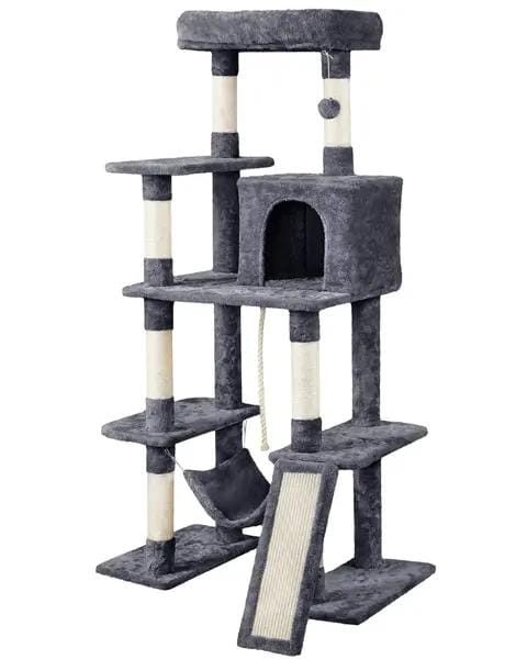 Yaheetech Large Cat Tower with Hammock Scratching Posts Condo Perch Large Cat Tower with Hammock Scratching Posts Condo Perch