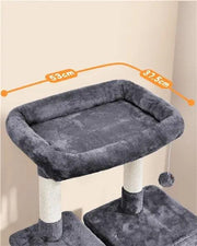 Large Cat Tower with Hammock Scratching Posts Condo Perch by Yaheetech