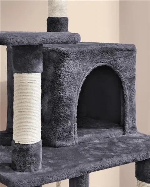 Large Cat Tower with Hammock Scratching Posts Condo Perch by Yaheetech