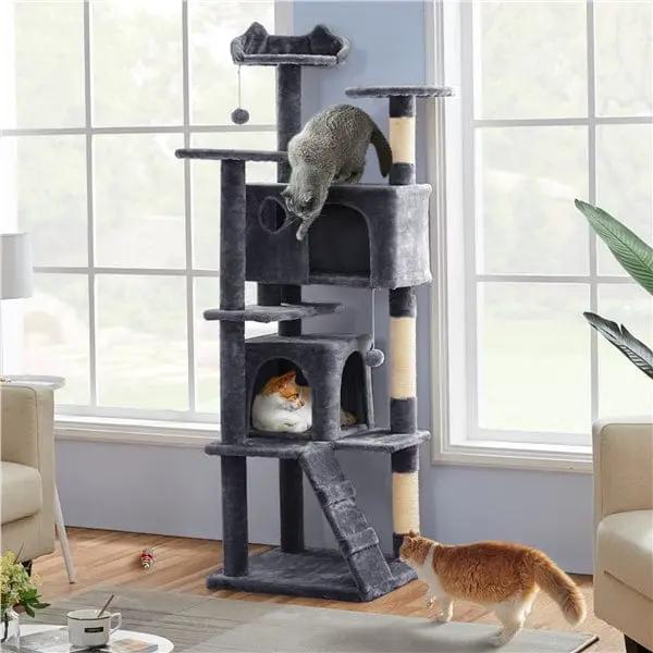 Yaheetech 178cm Multilevel Cat Tree Tower With 2 Condos 3 Perches And Sisal Posts Yaheetech 178cm Multilevel Cat Tree Tower With Condos