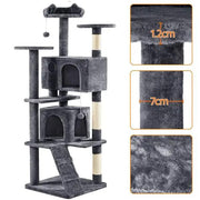 Yaheetech 178cm Multilevel Cat Tree Tower With 2 Condos 3 Perches And Sisal Posts Yaheetech 178cm Multilevel Cat Tree Tower With Condos