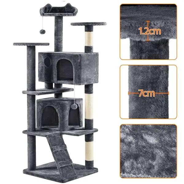 Yaheetech 178cm Multilevel Cat Tree Tower With 2 Condos 3 Perches And Sisal Posts Yaheetech 178cm Multilevel Cat Tree Tower With Condos