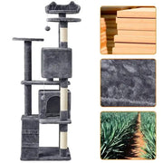 Yaheetech 178cm Multilevel Cat Tree Tower With 2 Condos 3 Perches And Sisal Posts Yaheetech 178cm Multilevel Cat Tree Tower With Condos